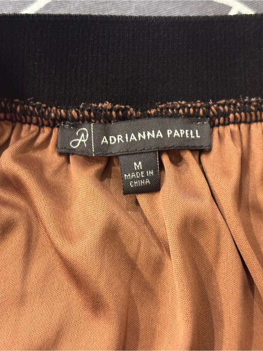 Adrianna Papell Pleated Geometric Midi Skirt - Size M - Picture 4 of 7